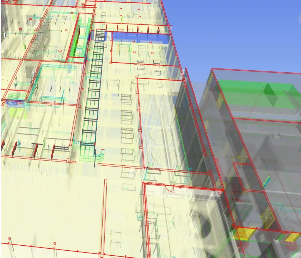 3D CAD model of an industrial facility